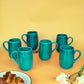 GREEN COLOR CERAMIC MUG/CUP (SET OF 2)