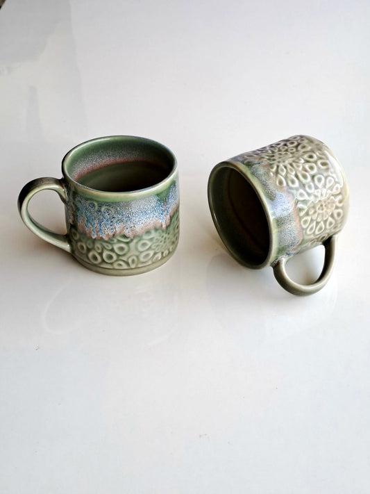 GREEN COLOUR  CUP/MUG (SET OF 2)