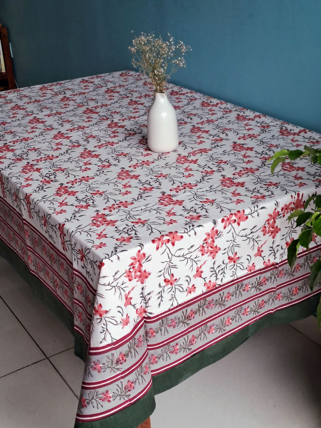 6 SEATER HAND BLOCK PRINT TABLE CLOTH