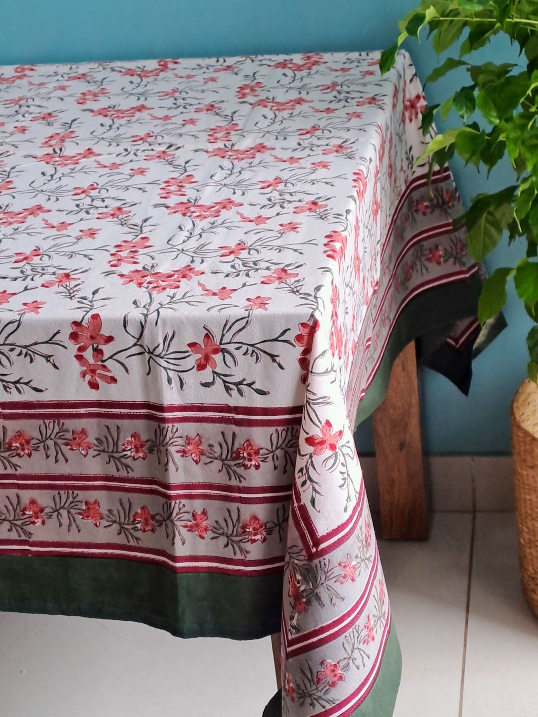 6 SEATER HAND BLOCK PRINT TABLE CLOTH