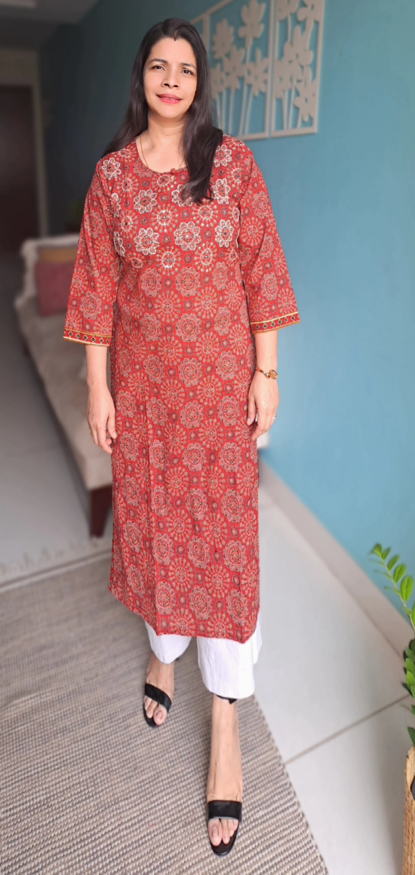 COTTON AJRAK PRINT KURTI