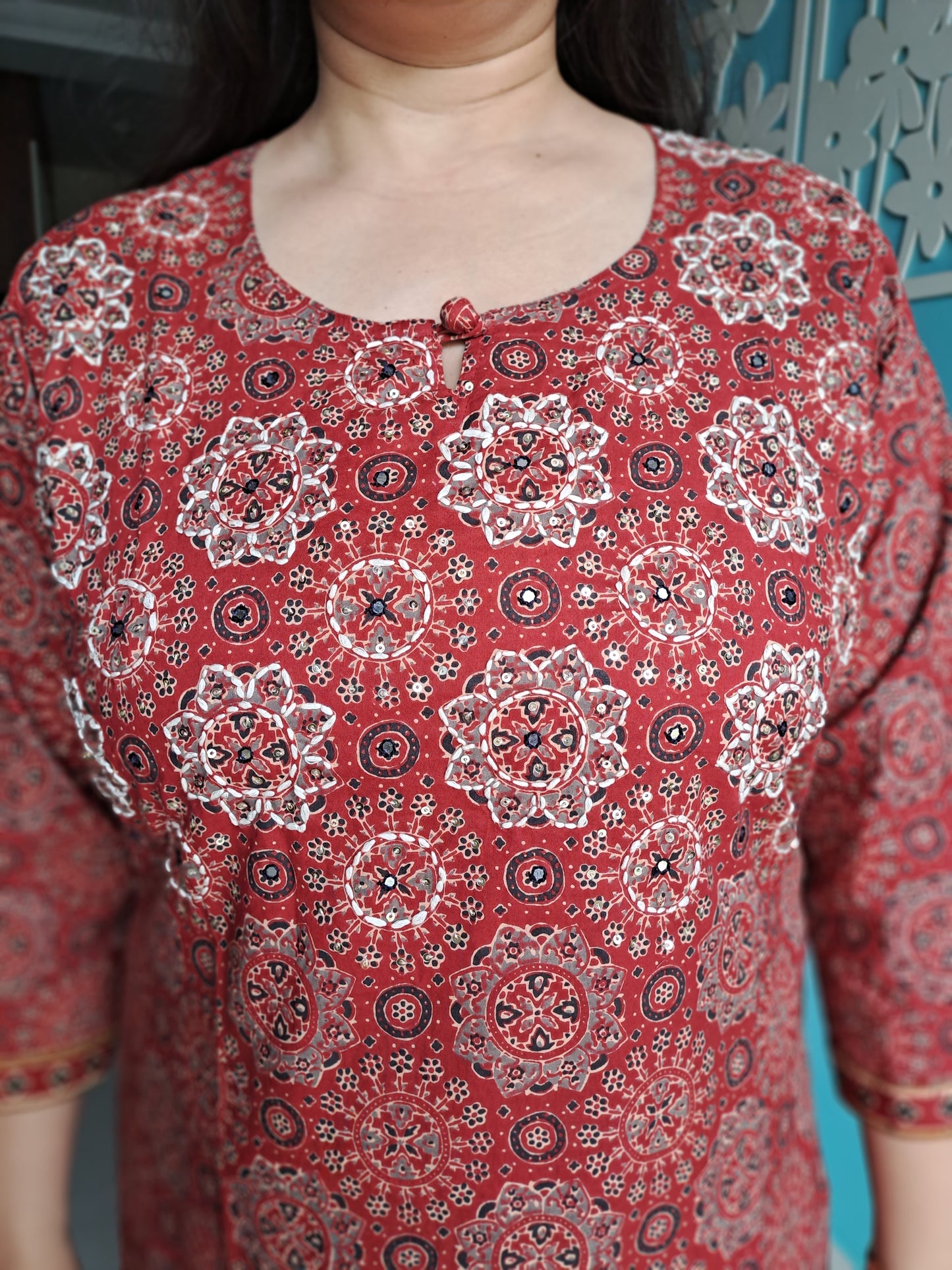 COTTON AJRAK PRINT KURTI