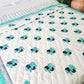 HANDBLOCK PRINTED REVERSIBLE COTTON KIDS (SINGLE) QUILT