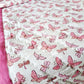 HANDBLOCK PRINTED REVERSIBLE COTTON KIDS (SINGLE) QUILT