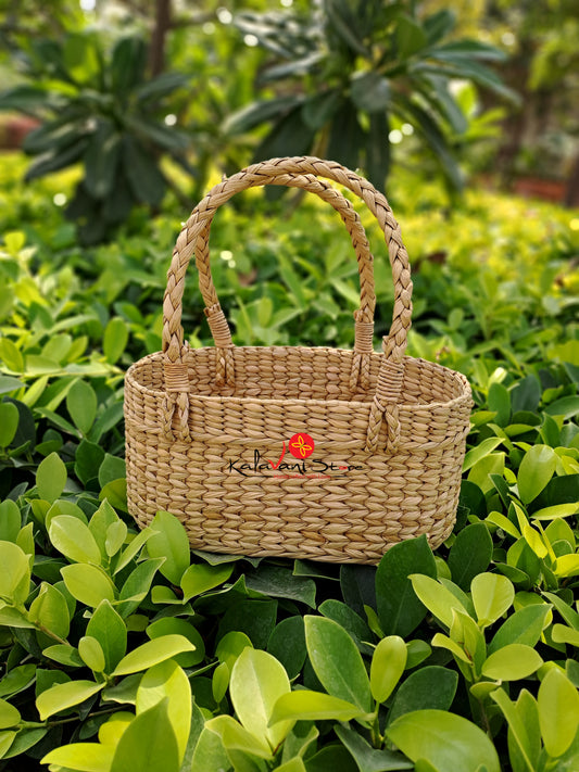 KAUNA GRASS BASKET WITH HANDLE