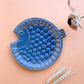 CERAMIC LIGHT BLUE FISH PLATTER