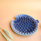 CERAMIC LIGHT BLUE FISH PLATTER