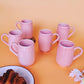 PINK COLOR CERAMIC MUG/CUP (SET OF 2)