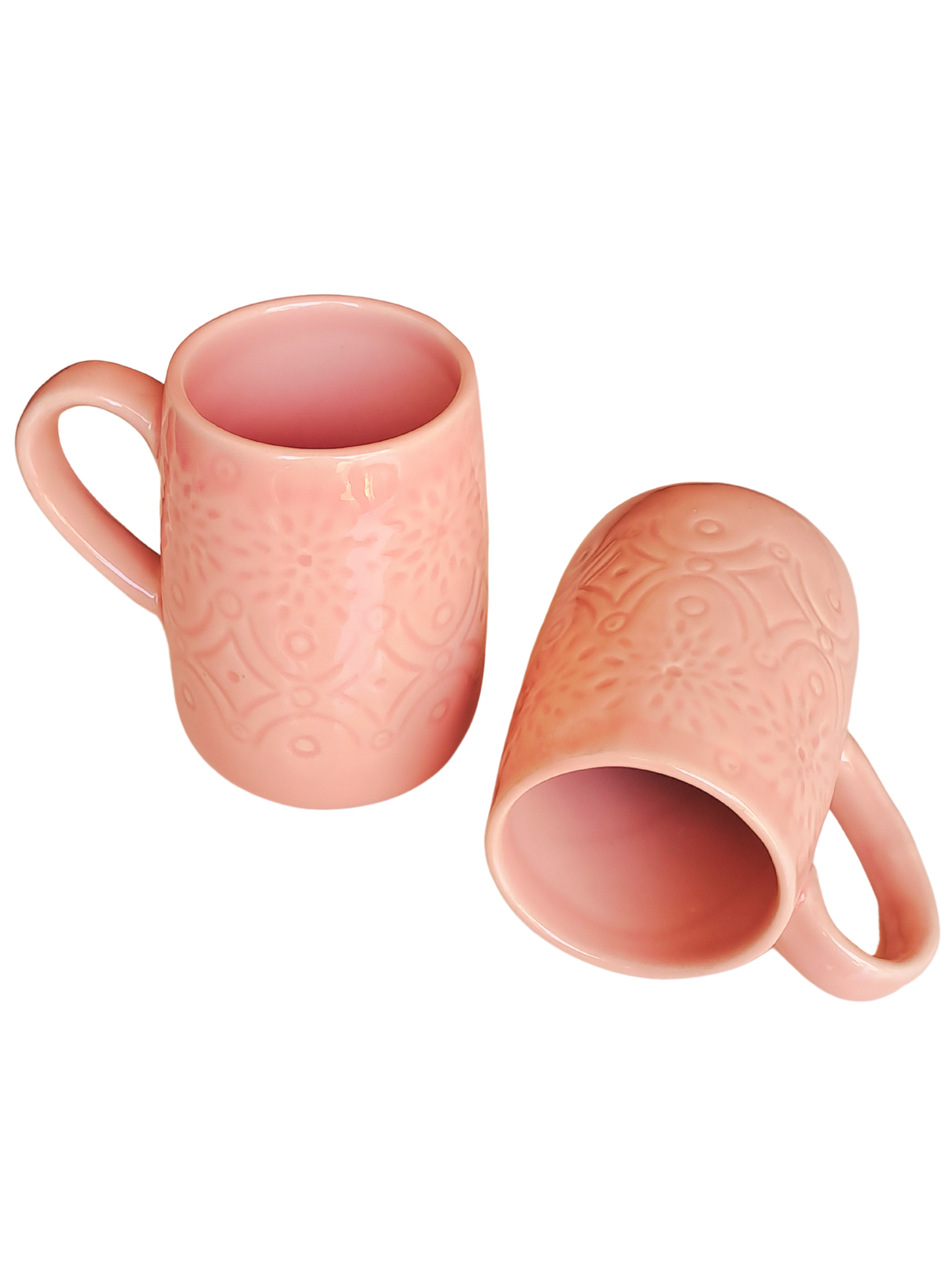 PINK COLOR CERAMIC MUG/CUP (SET OF 2)