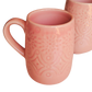 PINK COLOR CERAMIC MUG/CUP (SET OF 2)