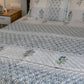 HAND BLOCK PRINT DOUBLE BEDSHEET AND QUILT BEDDING SET