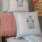 HANDBLOCK PRINT QUILTED CUSHION COVER