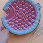 CERAMIC LIGHT BLUE FISH PLATTER