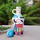 CERAMIC ART HAND PAINTED HUT DESIGN OIL DISPENSER