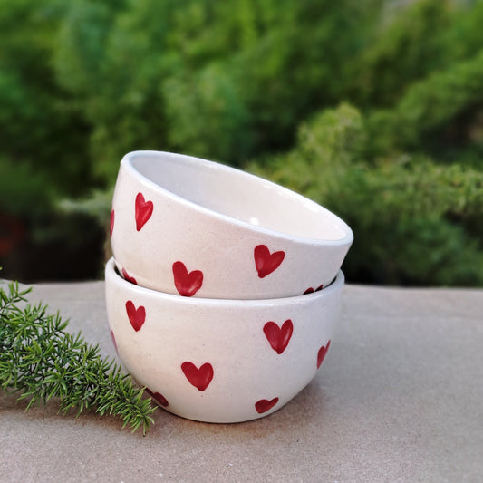 HAND PAINTED CERAMIC BOWLS (SET OF 2)