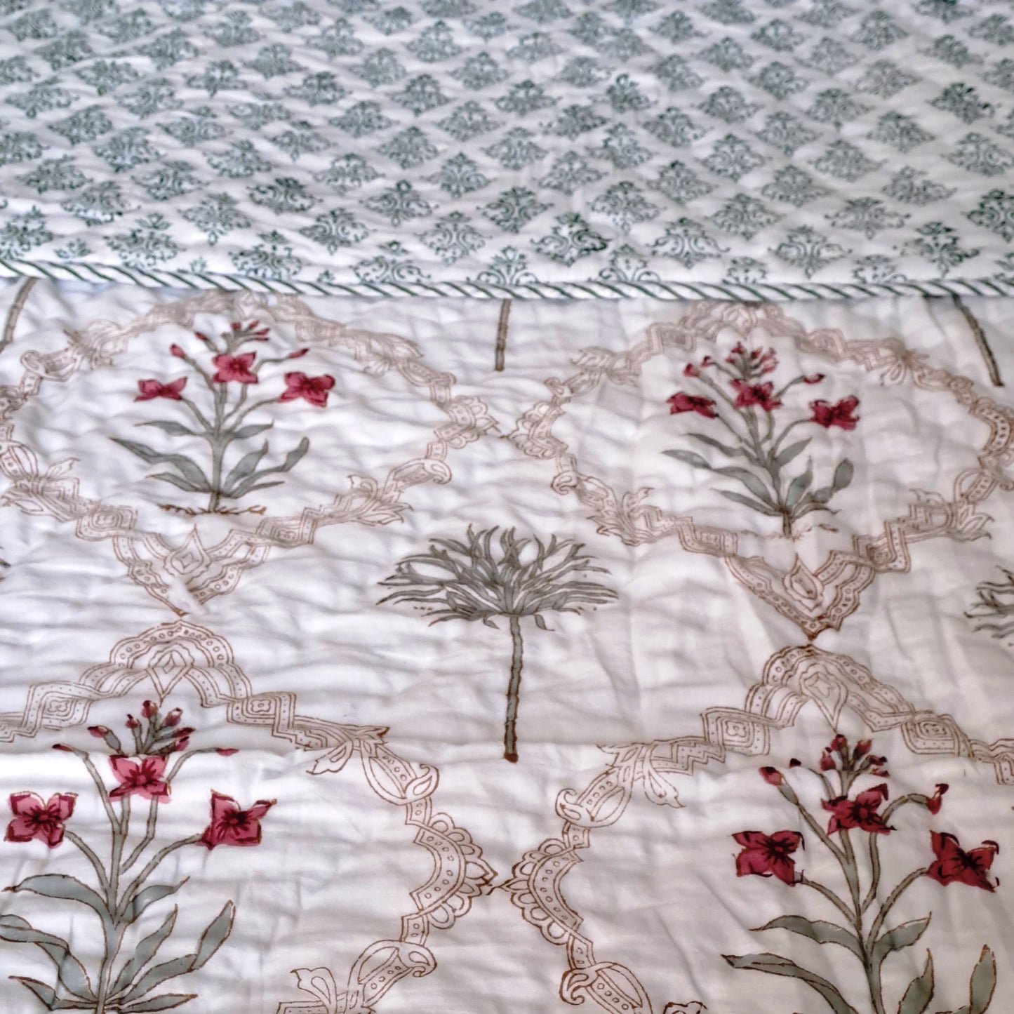 PREMIUM QUALITY HAND BLOCK PRINT SINGLE QUILT