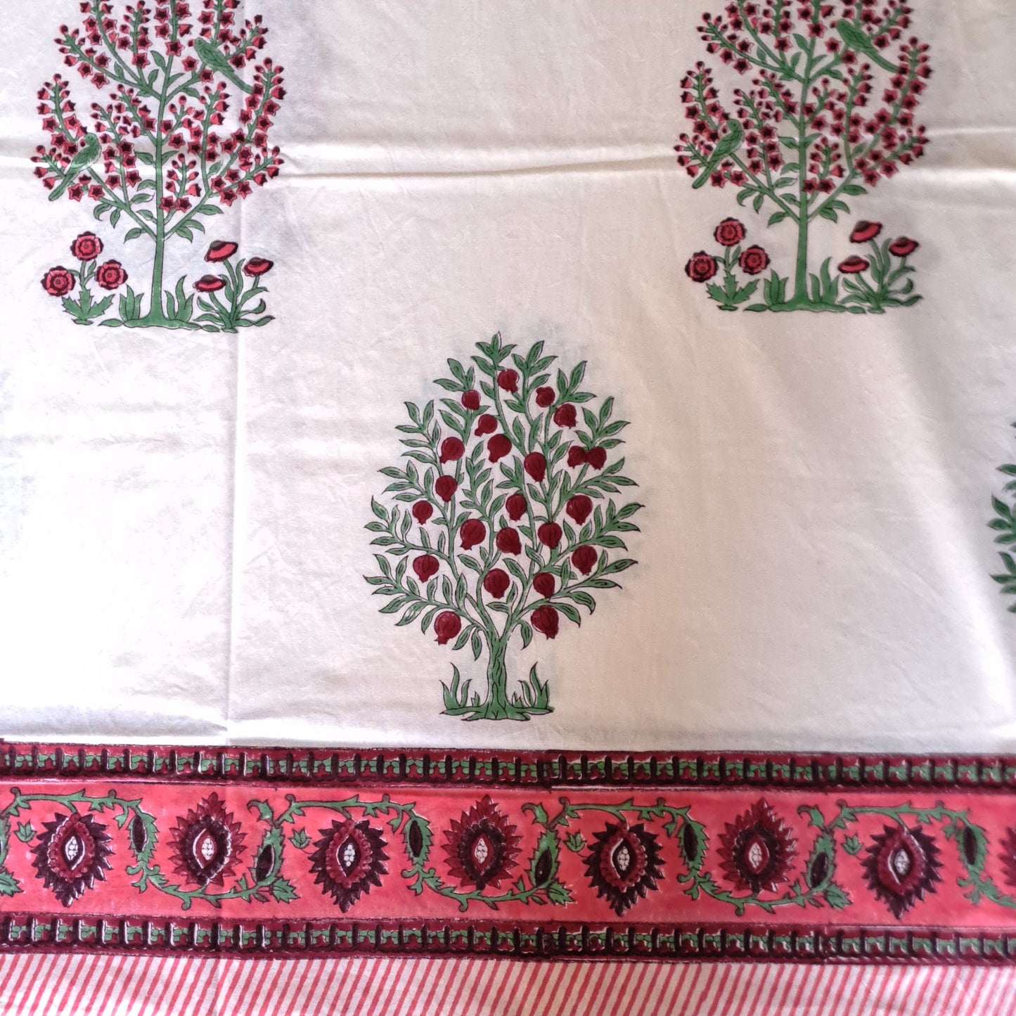 100%  COTTON HAND BLOCK PRINT DOUBLE BEDSHEET