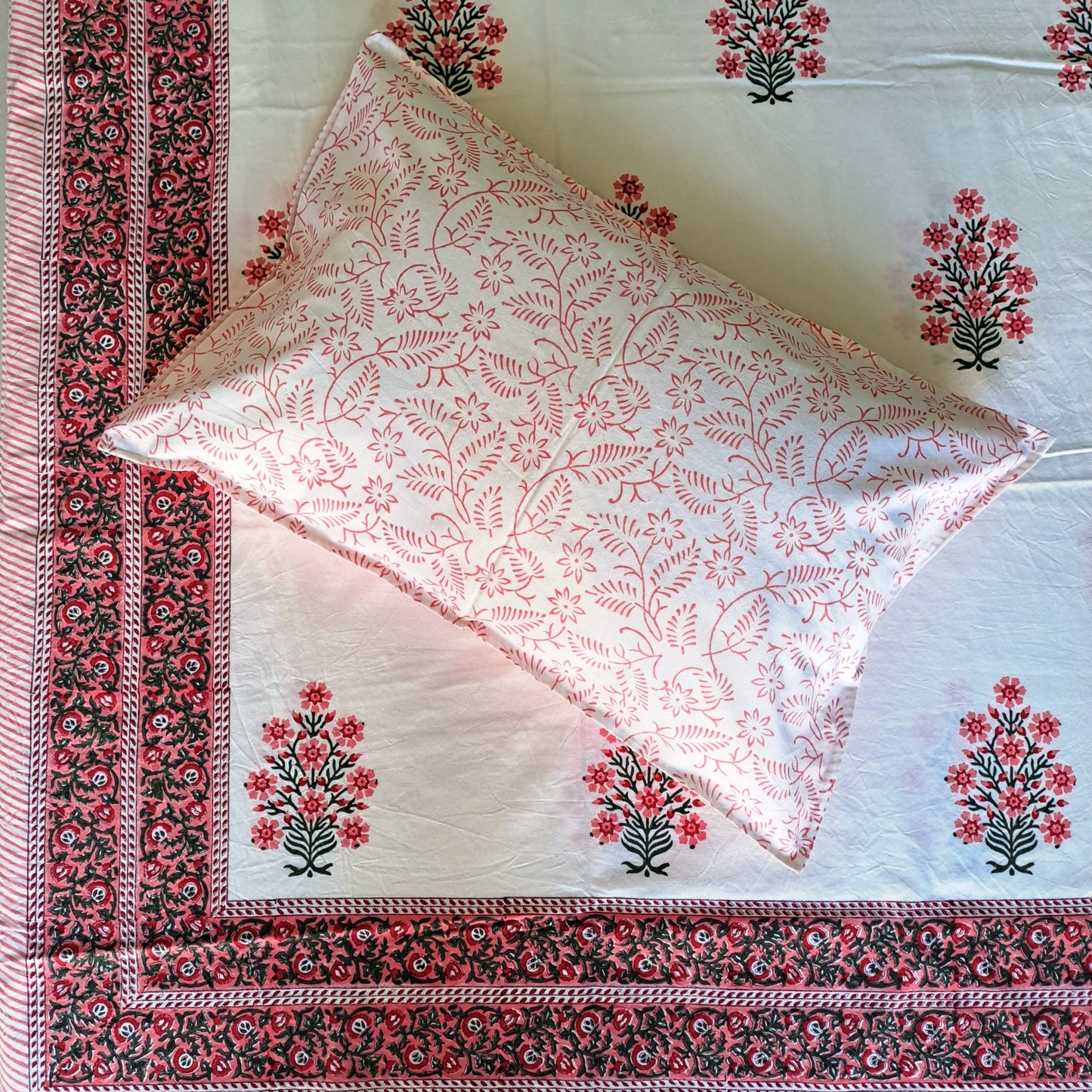 100%  COTTON HAND BLOCK PRINT DOUBLE BEDSHEET