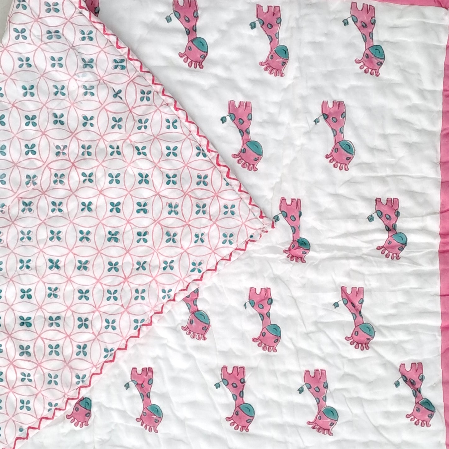 PREMIUM QUALITY HAND BLOCK PRINT BABY QUILT