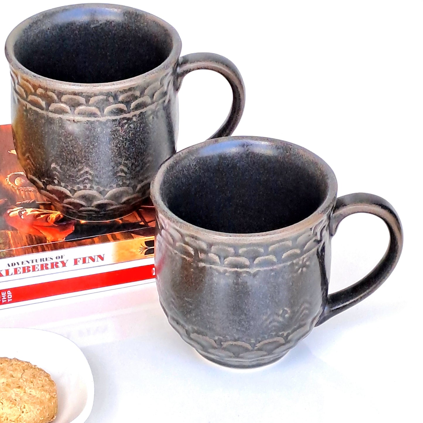 BLACK COLOR MUG/CUP(SET OF 2)