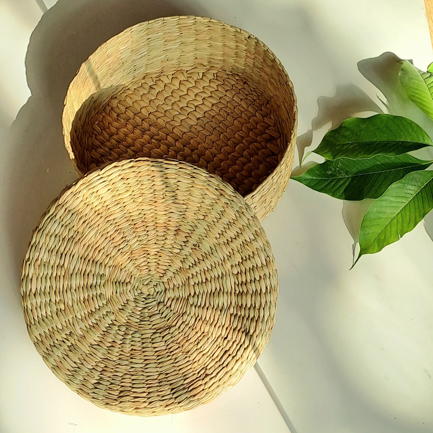 KAUNA GRASS COVERED BASKET / ORGANIZER