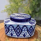 HANDPAINTED CERAMIC JAR WITH  LID