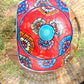 HANDPAINTED CERAMIC JAR WITH  LID