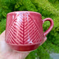 MAROON COLOUR LEAF ENGRAVED CUP