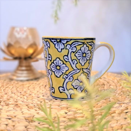 YELLOW COLOR CERAMIC MUG/CUP (SET OF 2)